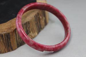 10% OFF- 54/55/56 mm Certified Natural Red Emerald A*Jade Handcarved Bangle H616