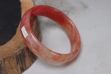 Load image into Gallery viewer, 10% OFF- 52/53/54 mm Certified Natural Red Emerald A*Jade Handcarved Bangle H475