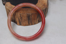 Load image into Gallery viewer, 10% OFF- 52/53/54 mm Certified Natural Red Emerald A*Jade Handcarved Bangle H475