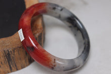 Load image into Gallery viewer, 10% OFF- 57/58/59 mm Certified Natural Red Emerald A*Jade Handcarved Bangle H480