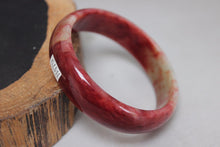 Load image into Gallery viewer, 10% OFF- 54/55/56 mm Certified Natural Red Emerald A*Jade Handcarved Bangle H479