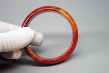 Load image into Gallery viewer, 10% OFF- 57/58/59 mm Certified Natural Red Emerald A*Jade Handcarved Bangle XB-304