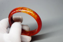 Load image into Gallery viewer, 10% OFF- 57/58/59 mm Certified Natural Red Emerald A*Jade Handcarved Bangle XB-304