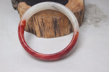 Load image into Gallery viewer, 10% OFF- 53/54/55 mm Certified Natural Red Emerald A*Jade Handcarved Bangle H517