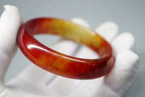 10% OFF- 52/53/54 mm Certified Natural Red Emerald A*Jade Handcarved Bangle XB-341