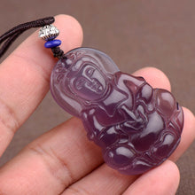 Load image into Gallery viewer, 10% OFF- Certified Natural Ice Pink Emerald Jade Handcarved Guanyin Pendant A194088