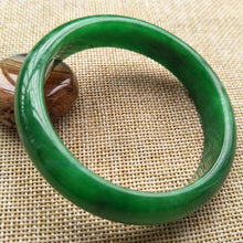 Load image into Gallery viewer, 10% OFF- 55/56/57 mm Certified Natural Jadeite Emerald A*Jade Handcarved Bangle C140