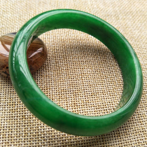 10% OFF- 55/56/57 mm Certified Natural Jadeite Emerald A*Jade Handcarved Bangle C140