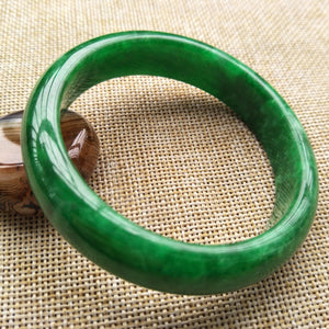 10% OFF- 56/57/58 mm Certified Natural Jadeite Emerald A*Jade Handcarved Bangle C137