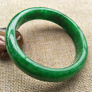 10% OFF- 56/57/58 mm Certified Natural Jadeite Emerald A*Jade Handcarved Bangle C137