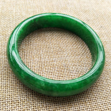 Load image into Gallery viewer, 10% OFF- 56/57/58 mm Certified Natural Jadeite Emerald A*Jade Handcarved Bangle C137