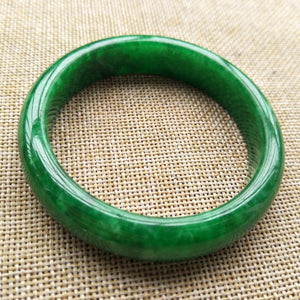 10% OFF- 56/57/58 mm Certified Natural Jadeite Emerald A*Jade Handcarved Bangle C137