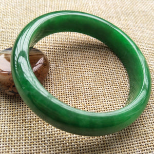 10% OFF- 56/57/58 mm Certified Natural Jadeite Emerald A*Jade Handcarved Bangle C135