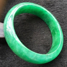 Load image into Gallery viewer, 10% OFF- 53/54/55 mm Certified Natural Jadeite Emerald A*Jade Handcarved Bangle A138