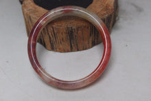 Load image into Gallery viewer, 10% OFF- 53/54/55 mm Certified Natural Red Emerald A*Jade Handcarved Bangle H578