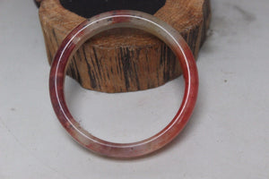 10% OFF- 53/54/55 mm Certified Natural Red Emerald A*Jade Handcarved Bangle H578