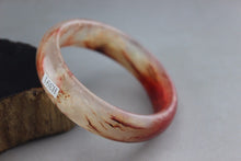 Load image into Gallery viewer, 10% OFF- 52/53/54 mm Certified Natural Red Emerald A*Jade Handcarved Bangle H391