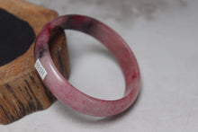 Load image into Gallery viewer, 10% OFF- 55/56/57 mm Certified Natural Red Emerald A*Jade Handcarved Bangle H540