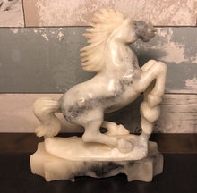 Load image into Gallery viewer, 5.75&#39;&#39; Height-Chinese Antique Genuine Natural White Jade HandCarved Horse Statue