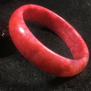 10% OFF- 52/53/54 mm Certified Natural Red Jadeite Emerald A*Jade HandCarved Bangle A048