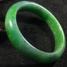 Load image into Gallery viewer, 10% OFF- 57/58/59 mm Certified Natural Green Jadeite Emerald A*Jade HandCarved Bangle A064