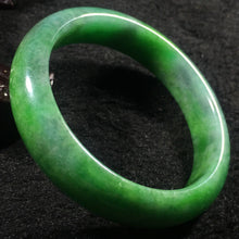 Load image into Gallery viewer, 10% OFF- 57/58/59 mm Certified Natural Green Jadeite Emerald A*Jade HandCarved Bangle A064
