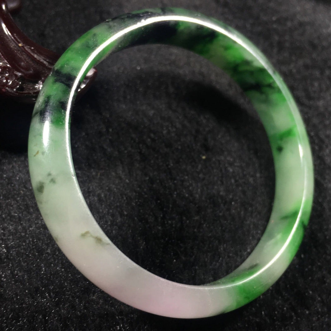 10% OFF- 55/56/57 mm Certified Natural 3 Color Jadeite Emerald A*Jade HandCarved Bangle A077