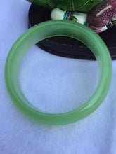 Load image into Gallery viewer, 10% OFF- 54-65mm Certified Natural Green Nephrite Emerald A*Jade Carved Bangle