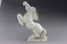 Load image into Gallery viewer, 9.45&#39;&#39;H- Chinese Antique Genuine Natural Jade Handcarved Sculpture  Horse Statue