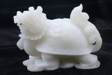 Load image into Gallery viewer, 4.72&#39;&#39;/120mm L-Chinese Genuine Natural White Jade Handcarved Lucky Auspicious Statue