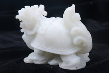 Load image into Gallery viewer, 4.72&#39;&#39;/120mm L-Chinese Genuine Natural White Jade Handcarved Lucky Auspicious Statue