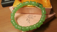 Load image into Gallery viewer, 56-62 mm Certified Natural Jadeite Emerald A Jade HandCarved Bracelet A2018