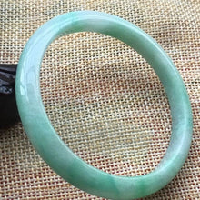 Load image into Gallery viewer, 10% OFF- 55/56/57 mm Certified Natural Jadeite Emerald A*Jade Handcarved Bangle A017