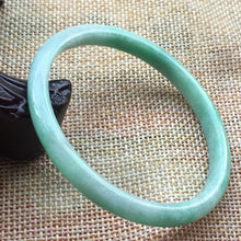 Load image into Gallery viewer, 10% OFF- 55/56/57 mm Certified Natural Jadeite Emerald A*Jade Handcarved Bangle A014