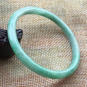 10% OFF- 55/56/57 mm Certified Natural Jadeite Emerald A*Jade Handcarved Bangle A014