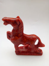 Load image into Gallery viewer, 4.4&#39;&#39;H-Chinese Antique Genuine Natural Red Jade HandCarved Lucky Horse Statue