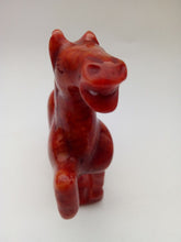 Load image into Gallery viewer, 4.4&#39;&#39;H-Chinese Antique Genuine Natural Red Jade HandCarved Lucky Horse Statue