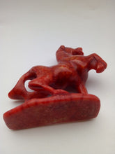 Load image into Gallery viewer, 4.4&#39;&#39;H-Chinese Antique Genuine Natural Red Jade HandCarved Lucky Horse Statue