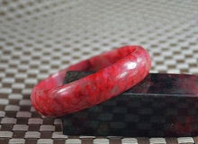 Load image into Gallery viewer, 10% OFF- 55/56/57 mm Certified Natural Red Emerald A*Jade Handcarved Bangle Z39