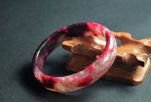 Load image into Gallery viewer, 10% OFF- 58/59/60 mm Certified Natural Red Emerald A*Jade Handcarved Bangle A007