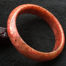 Load image into Gallery viewer, 10% OFF- 57/58/59 mm Certified Natural Red Emerald A*Jade Handcarved Bangle X031