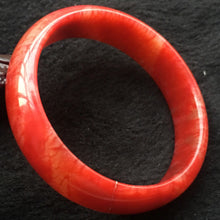 Load image into Gallery viewer, 10% OFF- 57/58/59 mm Certified Natural Red Emerald A*Jade Handcarved Bangle X023