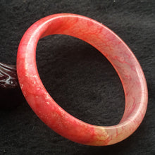 Load image into Gallery viewer, 10% OFF- 58/59/60 mm Certified Natural Red Emerald A*Jade Handcarved Bangle X021