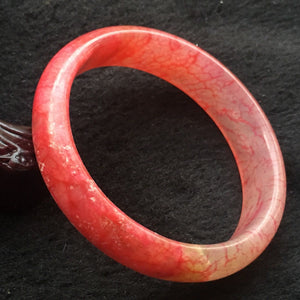 10% OFF- 58/59/60 mm Certified Natural Red Emerald A*Jade Handcarved Bangle X021