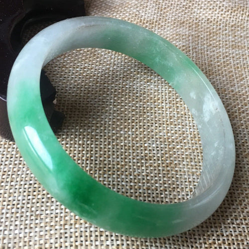 10% FF- 59/60/61 mm Certified Natural Jadeite Emerald A*Jade HandCarved Bangle A04