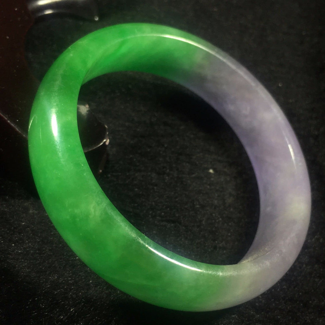 10% OFF- 54/55/56 mm Certified Natural 3 Color Jadeite Emerald A*Jade HandCarved Bangle A017