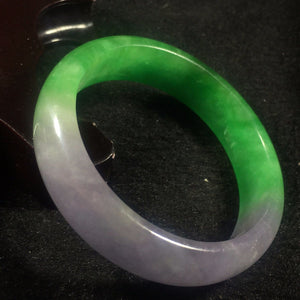 10% OFF- 54/55/56 mm Certified Natural 3 Color Jadeite Emerald A*Jade HandCarved Bangle A017