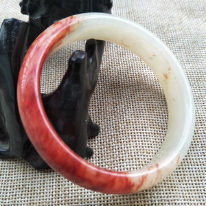 10% OFF- 58/59/60mm Certified Natural Red Xiu Emerald A*Jade HandCarved Bangle U152