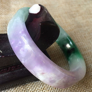 10% OFF- 55/56/57mm Certified Natural 3 Color Jadeite Emerald A*Jade HandCarved Bangle F19