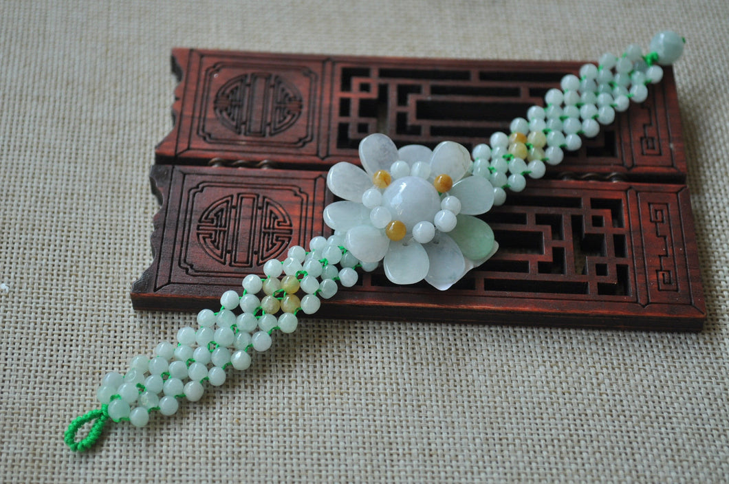 10% OFF- 160 mm Certified Natural Jadeite Emerald Jade Dragon Bracelet《Grade A》9033